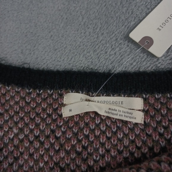 Anthropologie Top Womens Medium Black Floral Puff Sleeve‎ Romantic Cottagecore - Picture 5 of 10